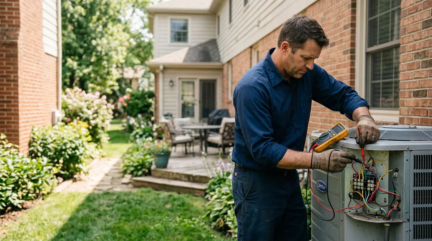 HVAC technician working near Spiro, OK